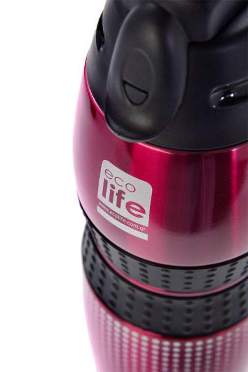 Θερμός Ανοξείδωτος ecolife 400ml vacuum sports bottle κόκκινος