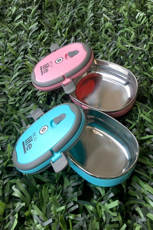 Φαγητοδοχείο ανοξείδωτο θερμός 800ml ecolife γαλάζιο