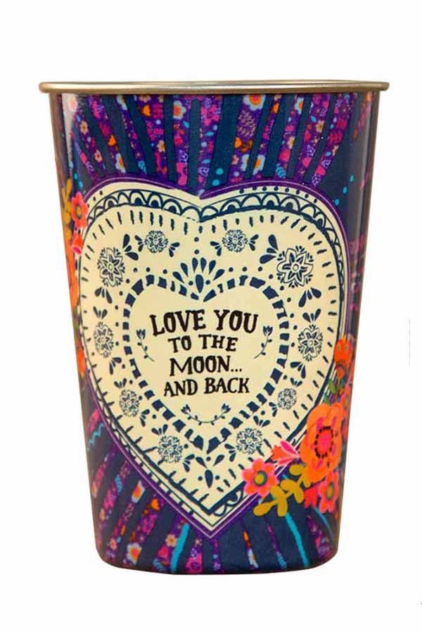 Ποτήρι ανοξείδωτο Natural Life Love you ti the moon... and back CUP035