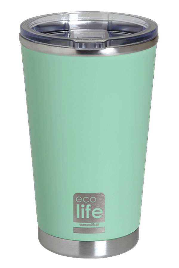 Κούπα θερμός ανοξείδωτη Coffee Thermos 370ml ecolife μέντα 33-ΒΟ-4109