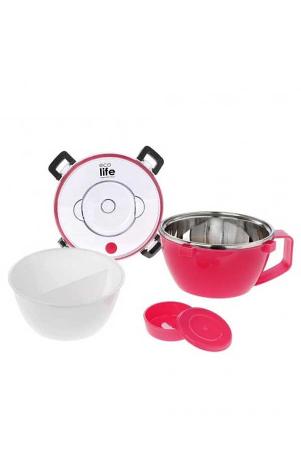 Σετ φαγητού θερμός 850ml ecolife φούξια
