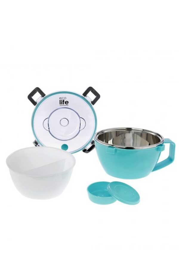 Σετ φαγητού θερμός 850ml ecolife γαλάζιο