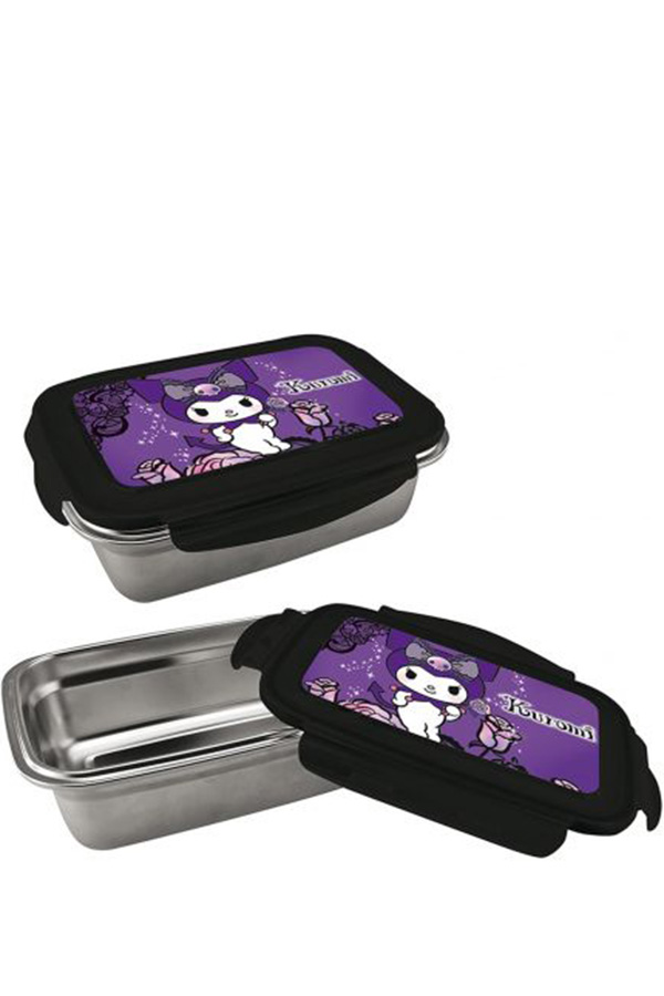 Φαγητοδοχείο ανοξείδωτο 2 χρήσεων 880ml Graffiti Kuromi Purple 252423