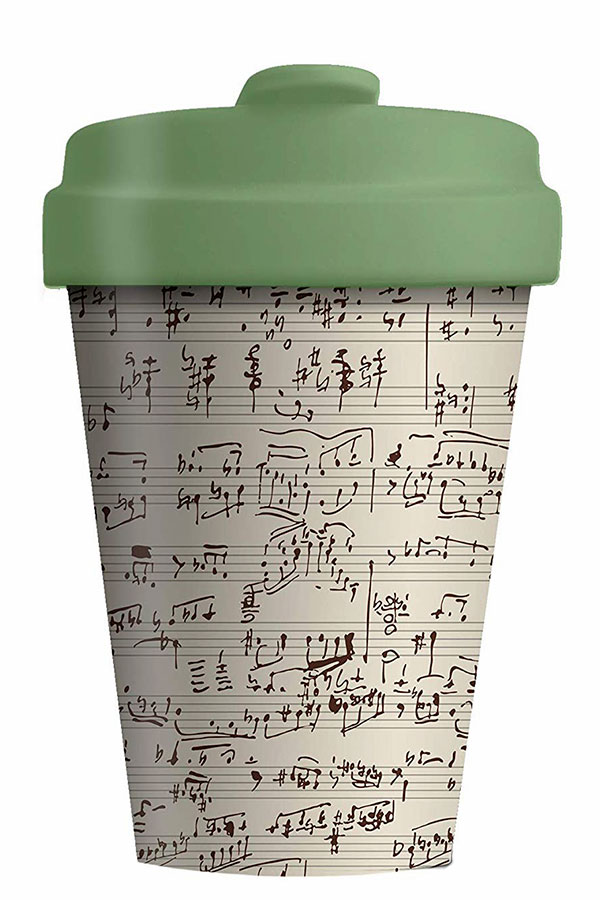 Κούπα μπαμπού chic.mic 400ml Music Notes BCP213