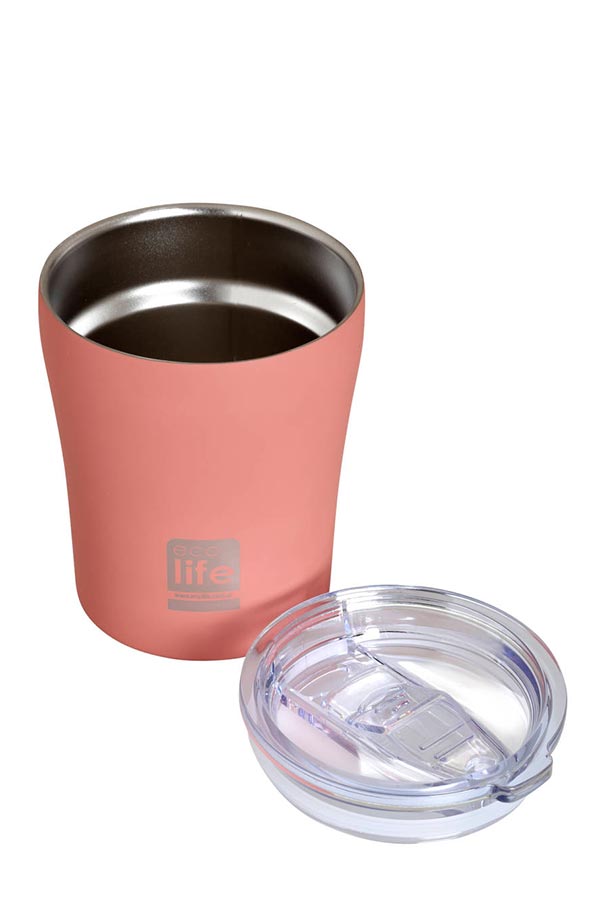 Κούπα θερμός ανοξείδωτη Coffee Thermos 300ml ecolife ροζ