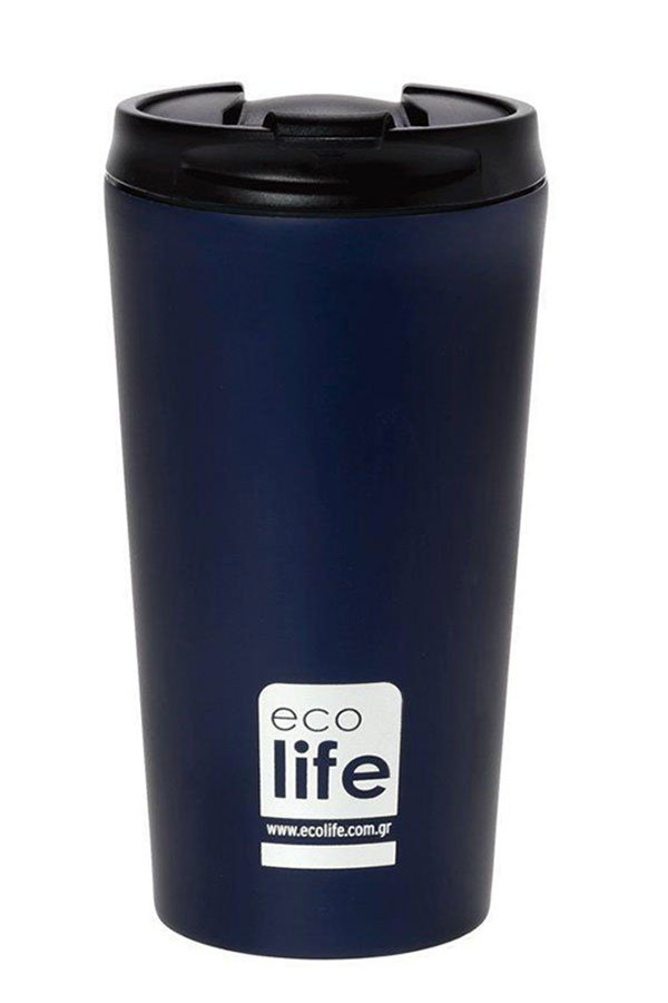 Κούπα θερμός ανοξείδωτη Coffee Thermos 370ml ecolife μπλε σκούρο 33-ΒΟ-4016