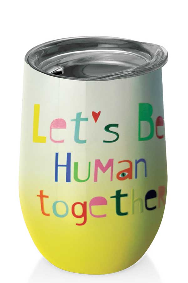 Κούπα θερμός ανοξείδωτη 420ml Bioloco Lets be human together BEO145