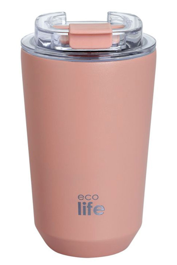Κούπα θερμός ανοξείδωτη Coffee Thermos 360ml ecolife ροζ 33-ΒΟ-4123