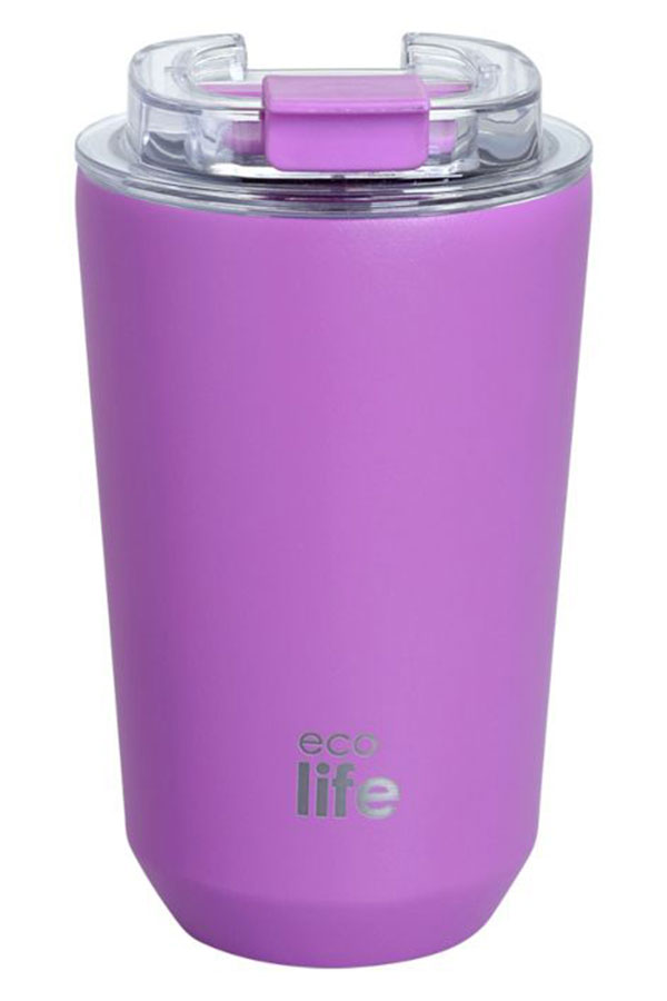 Κούπα θερμός ανοξείδωτη Coffee Thermos 360ml ecolife μωβ 33-ΒΟ-4125