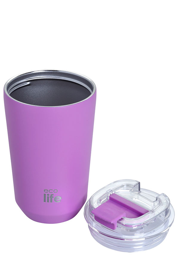 Κούπα θερμός ανοξείδωτη Coffee Thermos 360ml ecolife μωβ 33-ΒΟ-4125