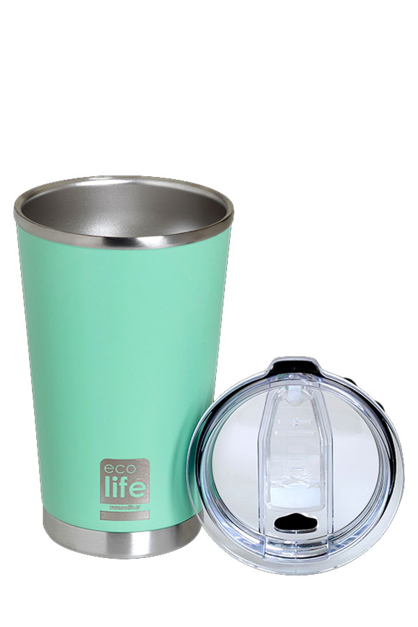 Κούπα θερμός ανοξείδωτη Coffee Thermos 370ml ecolife μέντα 33-ΒΟ-4109