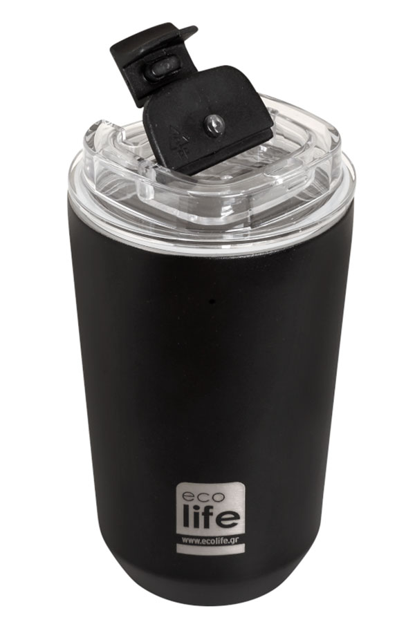 Κούπα θερμός ανοξείδωτη Coffee Thermos 360ml ecolife μαύρο 33-ΒΟ-4120