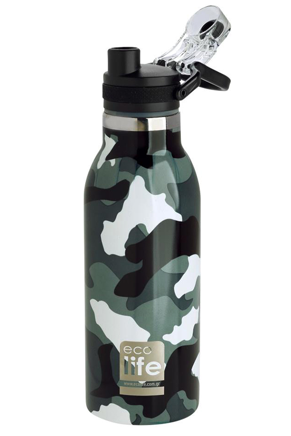 Παγούρι Ανοξείδωτο ecolife 550ml Camouflage 33-BO-3026