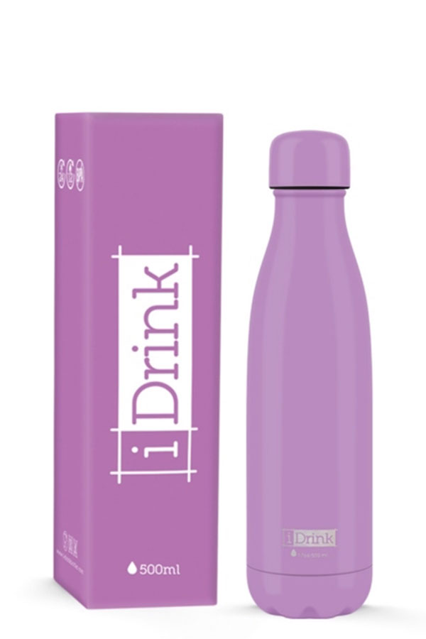 Θερμός Ανοξείδωτος iDrink 500ml μωβ ID0406