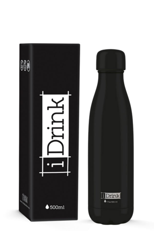 Θερμός Ανοξείδωτος iDrink 500ml μαύρο ID0005