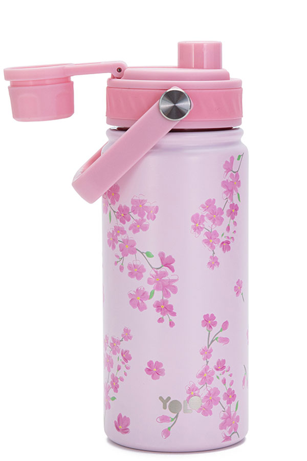 Παγούρι θερμός Ανοξείδωτος με λαβή 500ml Yolo Pink blossom 90530