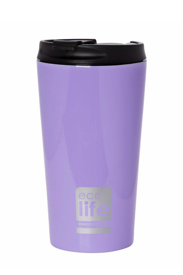 Ποτήρι ανοξείδωτο Θερμός ecolife Coffee Thermos 370ml λιλά