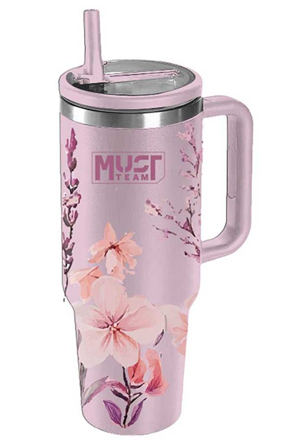 Κούπα θερμός ανοξείδωτη 1200ml Must floral ροζ 000587162