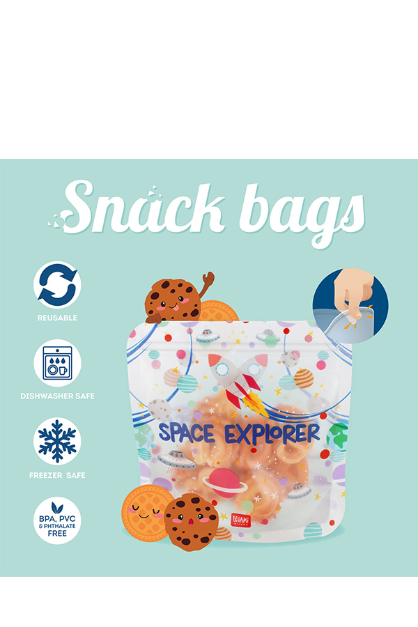 Σακούλες φαγητού 3 τμχ Space explorer Legami ZB0002