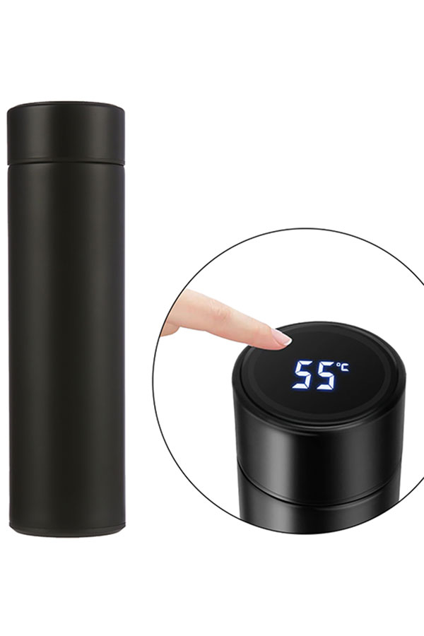Θερμός Ανοξείδωτος iDrink Smart Bottle 450ml μαύρος ID0200