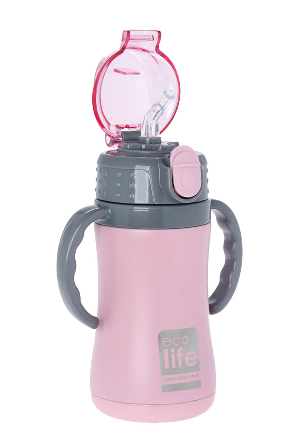Θερμός Kids ecolife 300ml ροζ 33-BO-3005