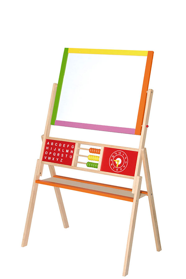 Παιδικός πίνακας επιδαπέδιος κιμωλίας και λευκός μαγνητικός 50951