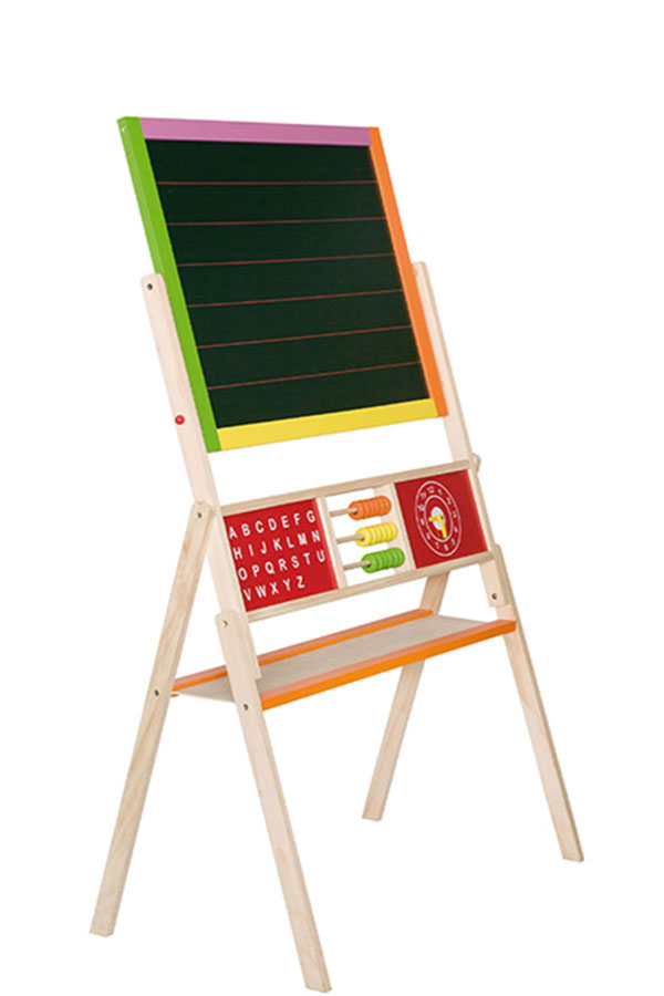 Παιδικός πίνακας επιδαπέδιος κιμωλίας και λευκός μαγνητικός 50951