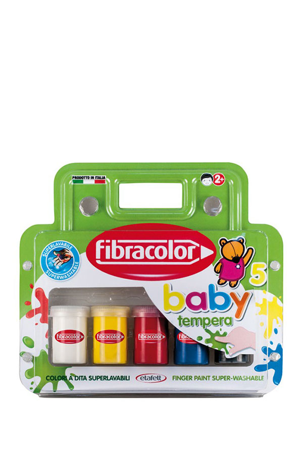Δακτυλομπογιές Baby 25gr 5 χρωμάτων Fibracolor 075TP005VA