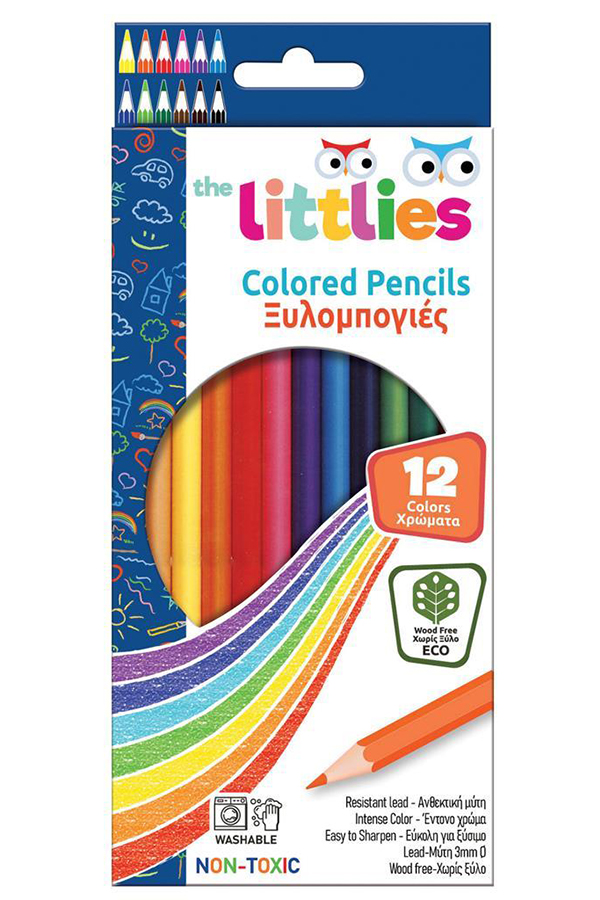 Ξυλομπογιές ζωγραφικής12 χρωμάτων the littlies 000646756 