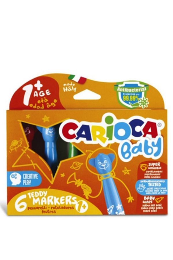 Μαρκαδόροι ζωγραφικής CARIOCA teddy baby 6 χρωμάτων 42815