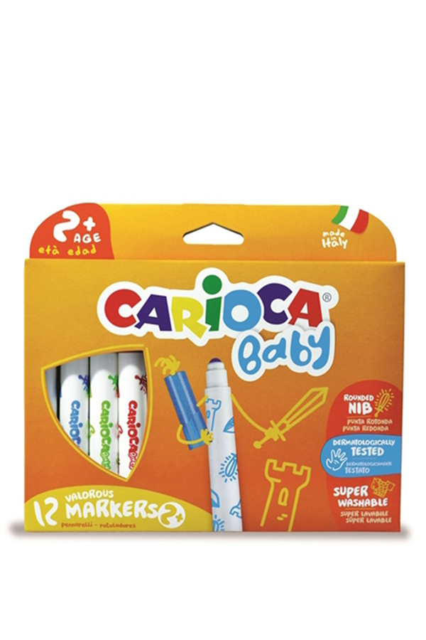 Μαρκαδόροι ζωγραφικής CARIOCA  baby 12 χρωμάτων 42814