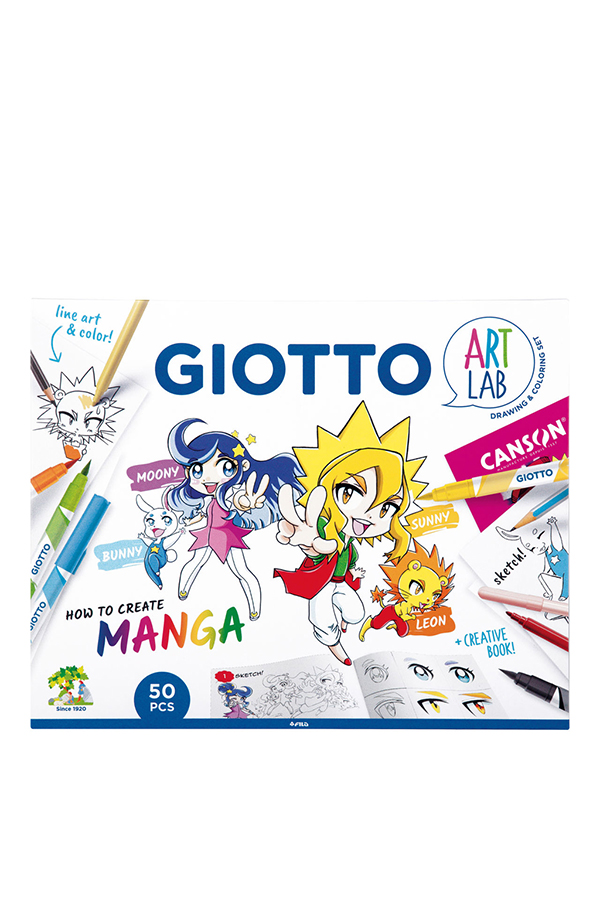 Σετ ζωγραφικής - χειροτεχνίας 50τμχ GIOTTO How to create manga F582300