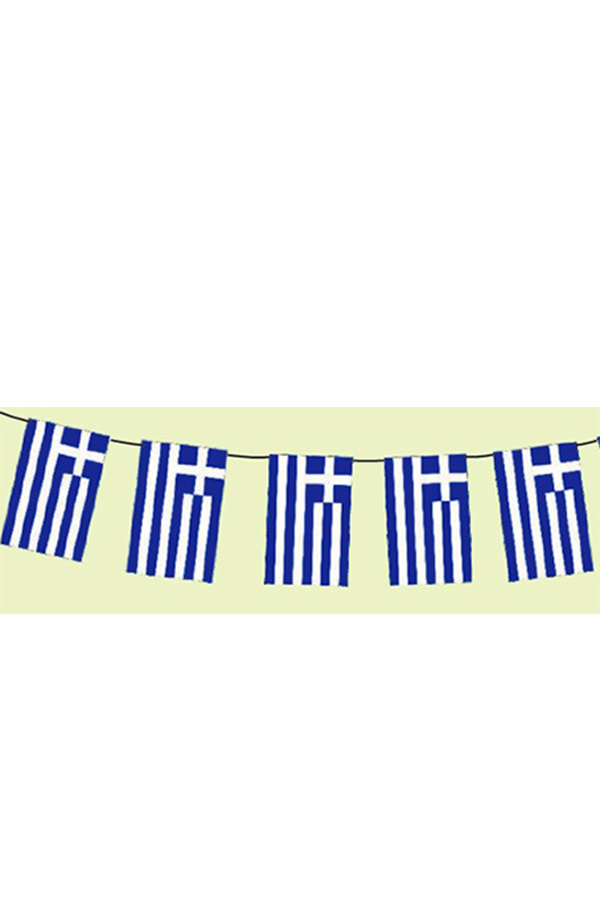 Ελληνικά σημαιάκια γιρλάντα 12 τεμ 21x14cm
