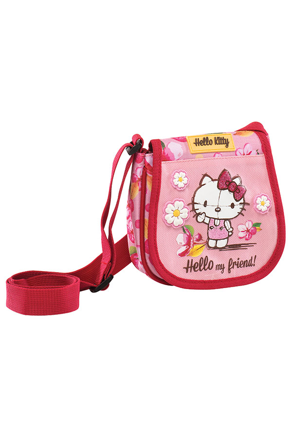 Τσαντάκι ώμου με καπάκι Hello Kitty ροζ Graffiti 178351