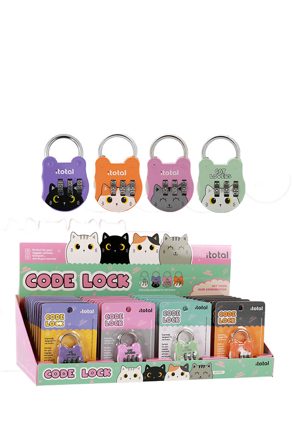 Λουκέτο με κωδικό 1 τμχ code lock itotal cats XL2954