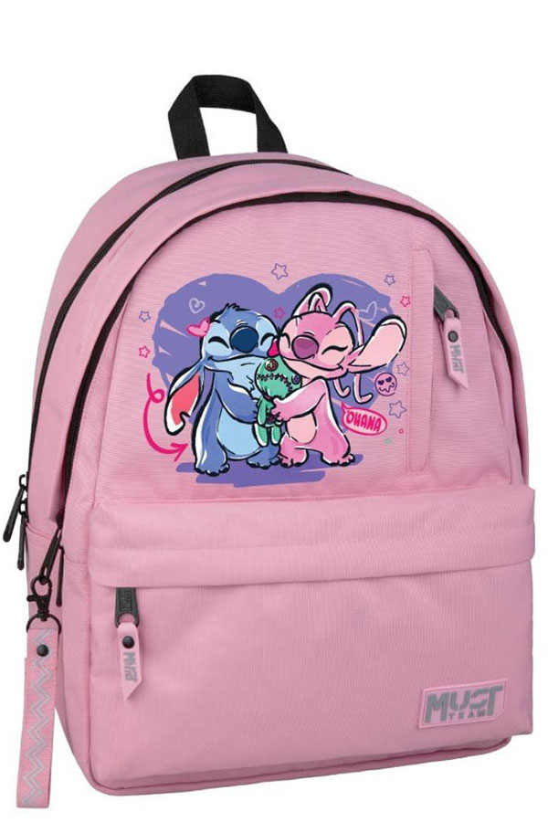 Σακίδιο must BACKPACK Stitch & Angel ροζ 000565675