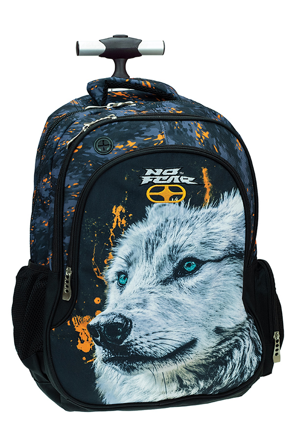 NO FEAR Σχολική τσάντα τρόλεϊ White Wolf 348-11074 