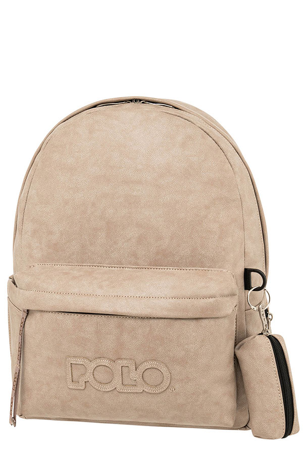 Σακίδιο POLO GECKO BACKPACK δερματίνη εκρού 9020418326