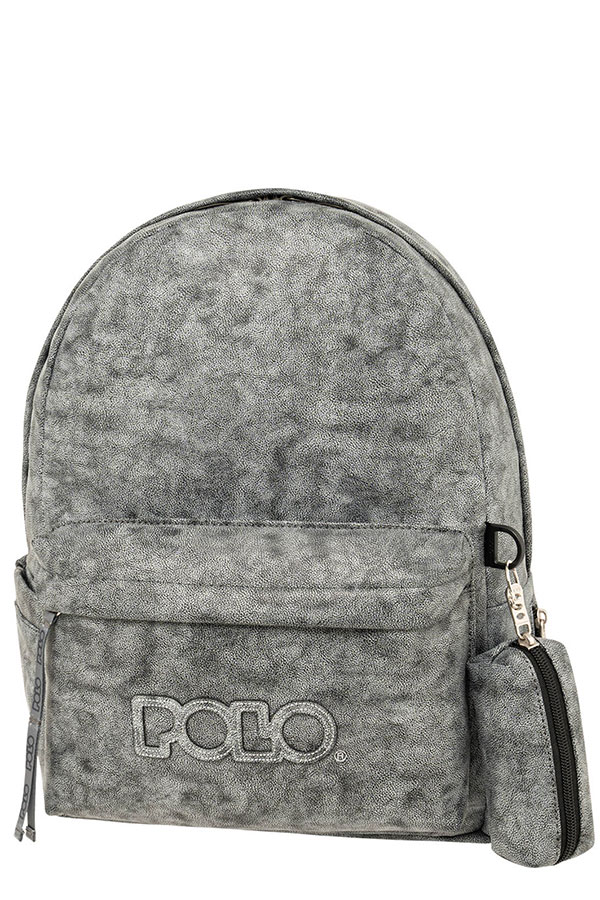 Σακίδιο POLO GECKO BACKPACK δερματίνη γκρι 9020418327