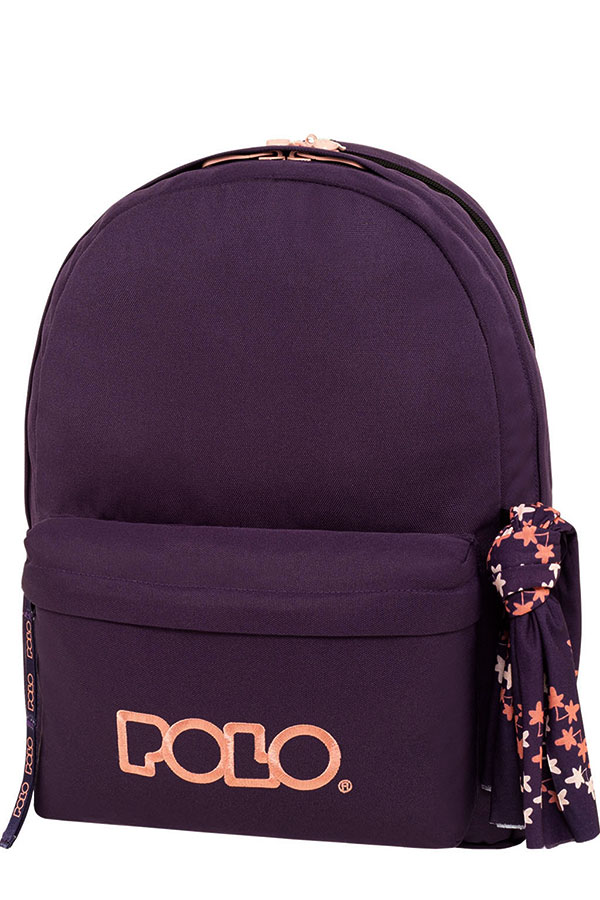 Σακίδιο POLO BACKPACK ORIGINAL DOUBLE SCARF μωβ 9012354839