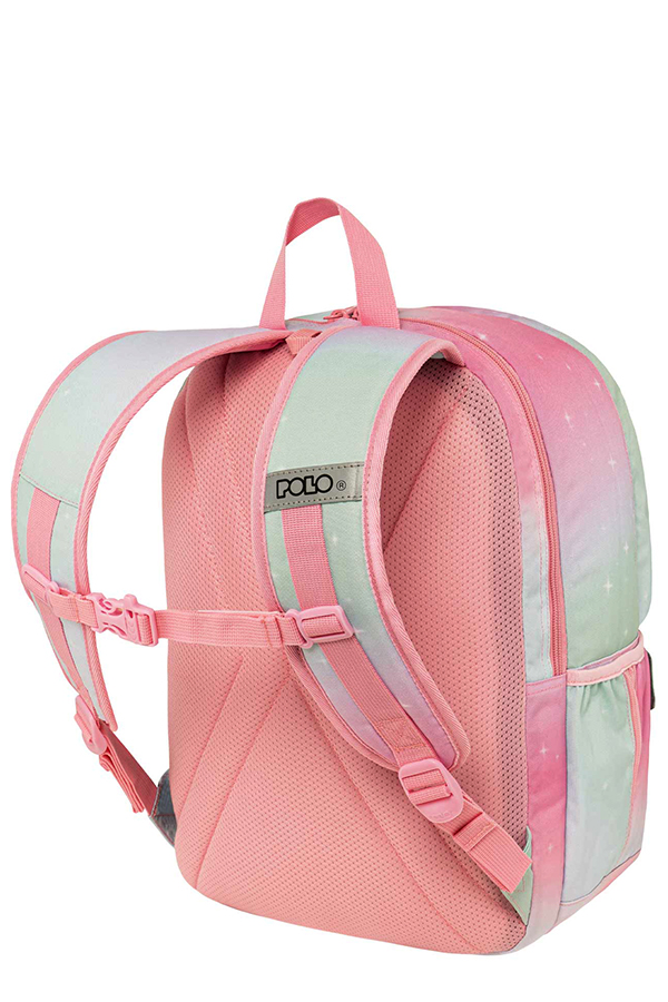 POLO Σχολική τσάντα σακίδιο BACKPACK YOUNGSTER ροζ πράσινο 9010688372