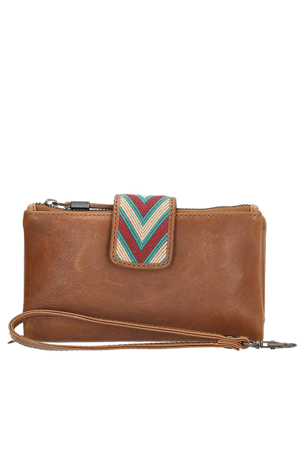 Πορτοφόλι δερμάτινο γυναικείο Friendship Micmacbags καφέ 18665