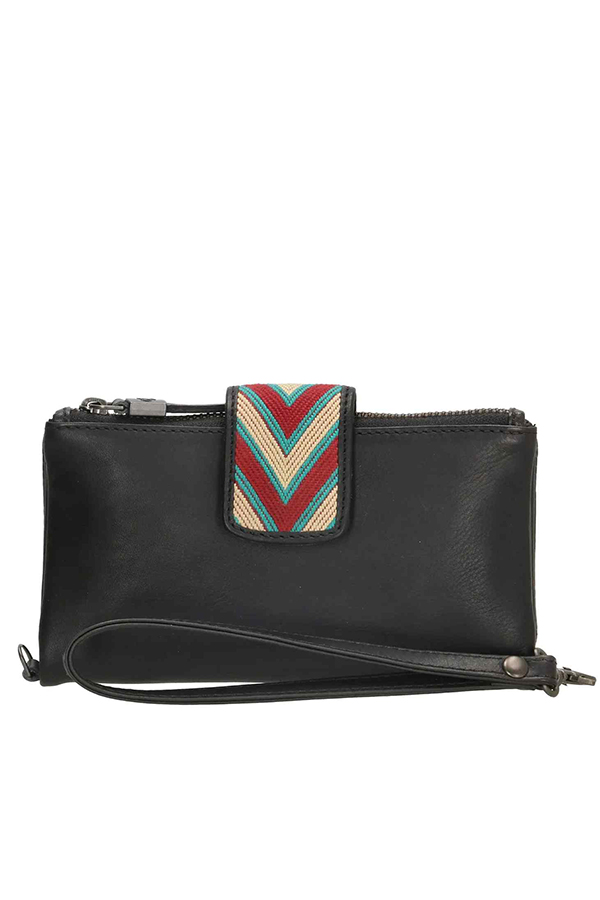 Πορτοφόλι δερμάτινο γυναικείο Friendship Micmacbags μαύρο 18665