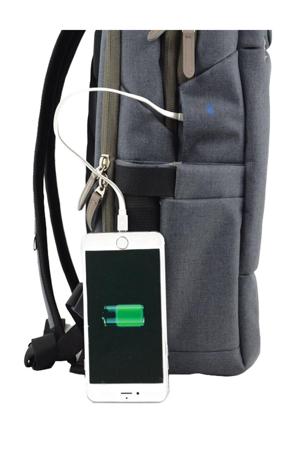 Swissdigital URBAN BACKPACK Σακίδιο με RFID γκρι ανοιχτό SURGE SD701-G