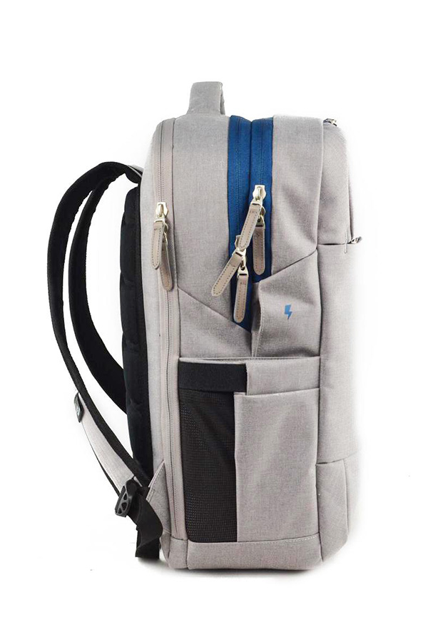 Swissdigital URBAN BACKPACK Σακίδιο με RFID γκρι ανοιχτό SURGE SD701-G