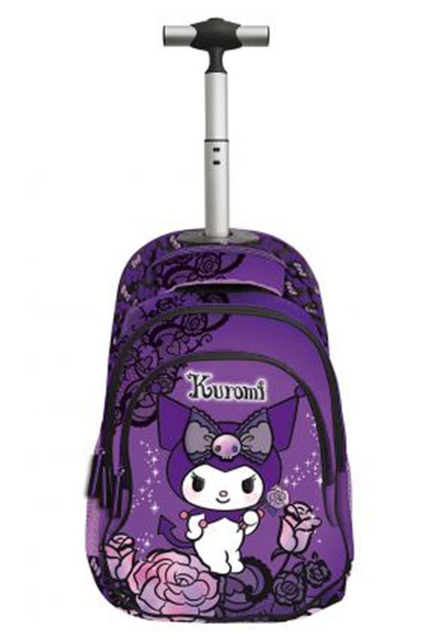 Σχολική τσάντα τρόλεΪ Kuromi Graffiti purple laces 252253