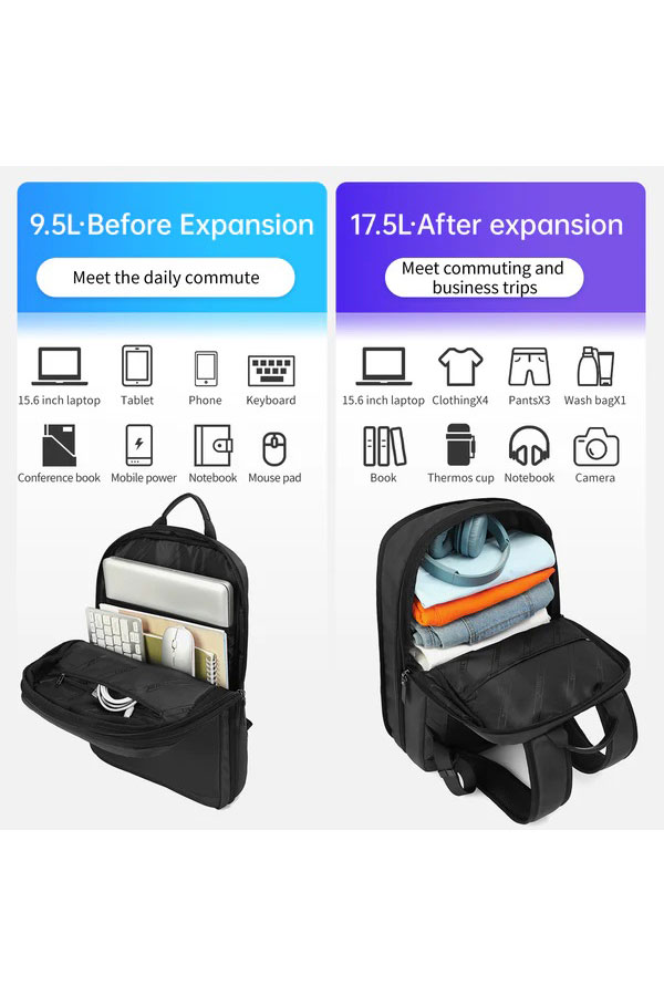 Σακίδιο με θέση για laptop 15,6 inches TIGERNU backpack μαύρο T-B9013