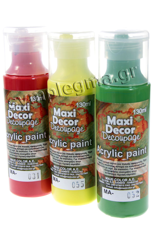 Ακρυλικά χρώματα 130ml Maxi Decor Decoupage MA054