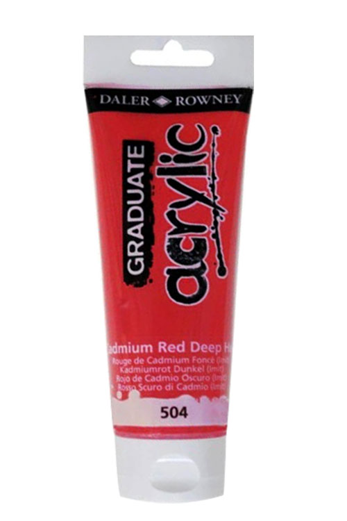 Ακρυλικό χρώμα Daler Rowney GRADUATE 120ml κόκκινο 504 Cadmium Red 123120504