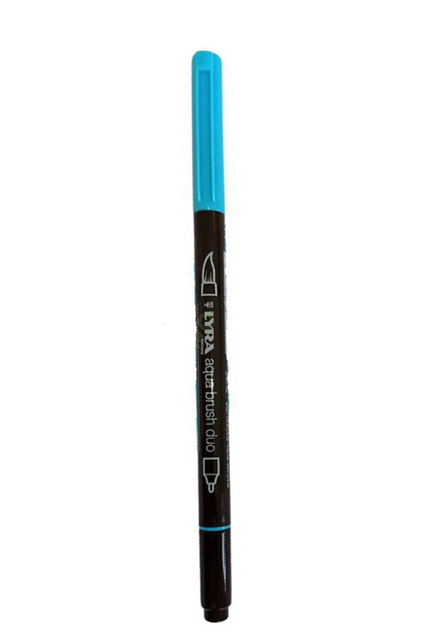 Μαρκαδόρος ζωγραφικής LYRA aqua brush duo με μύτη πινέλο light turquoise L6520054